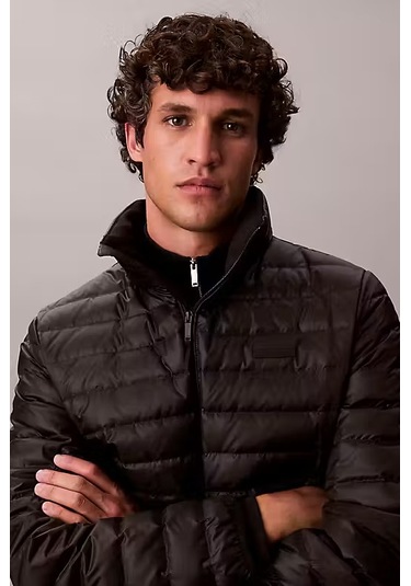 Erkek Regular Fit Kapitone Şişme Mont - Siyah Black