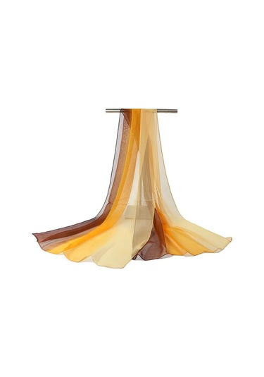 Bigsweety 160x50cm Degrade Şifon Eşarp - Kadın Bahar/sonbahar Atkı Ve Şal Fildişi