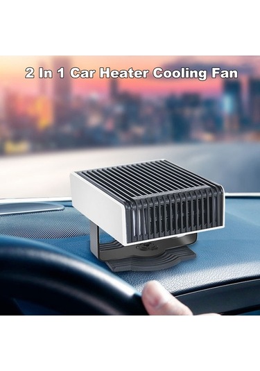 Moly 12v Araç Isıtıcı Soğutucu Fan, Hızlı Buhar Ve Don Giderici, 180 Derece Açılımlı, Kaliteli Alloy+abs