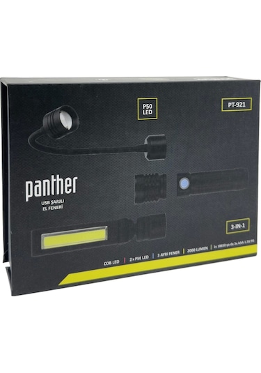 Panther Pt-921 Usb Şarjlı El Feneri