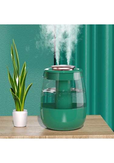 Vkemall J10 Yeşil Rgb Işık Usb Nemlendirici, Çift Fıçya, Büyük Buhar, Sayısal Ekran, Ev Ofis Kullanımı