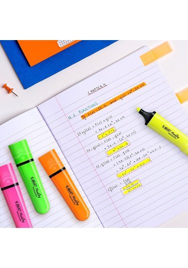 Bic Marking Flat Fosforlu Kalem Sarı 12 Adet Sarı