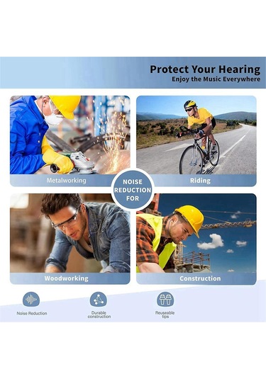 İşyerinde Kullanım İçin Kulak Tıkacı Bluetooth Kulaklık, İşitme Koruması, İnşaat Alanı Ve Gürültülü Ortamlar İçin Uygundur