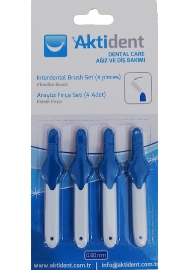 Aktident Arayüz Fırça Seti 0.60 MM 4'lü