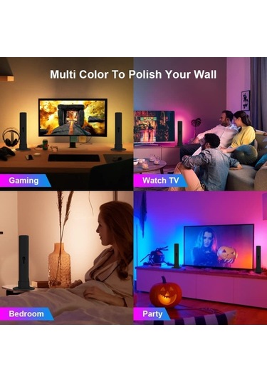 Sones Zm-021 Music Sync Led Bar Ortam Işığı Tv Tuya Masaüstü Atmosfer Lambası