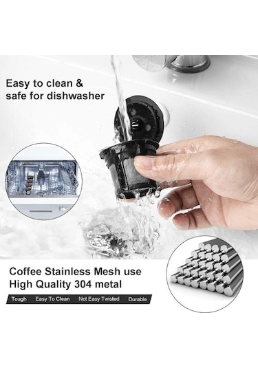 Metabagua Keurig Için 6 Adet K Bardak, Keurig 2.0 1.0 Için Kahve Filtresi Tek K Bardak 9ykywj Siyah