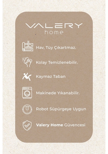 Vl Yıkanabilir Kaymaz Tabanlı Luna Kesme Rulo Halı Yolluk Gri-krem
