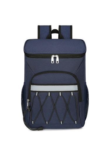 Yaozixa Oxford Kumaşı Soğuk Saklama Çanta, 30x15x44cm Büyük Kapasite, Su Geçirmez Outdoor Piknik Çantası Mavi Koyu Mavi