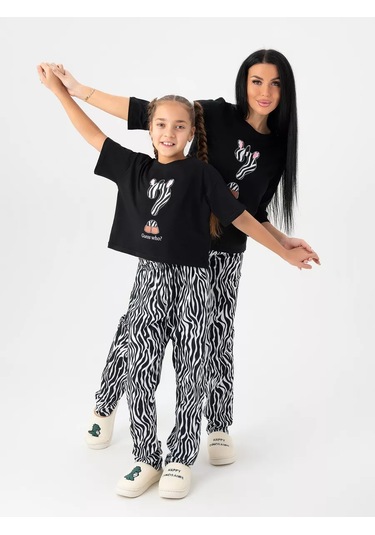 Sofia Trikotaz Pyjama %100 Pamuk 245045165 Siyah