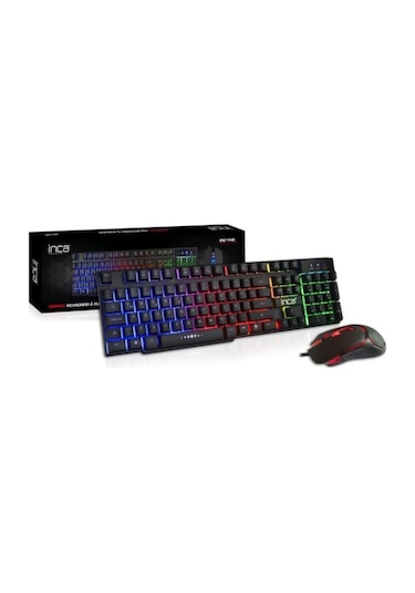 Inca IKG-448 Rainbow Efect Mekanik Hisli Gaming Q Klavye Mouse Set