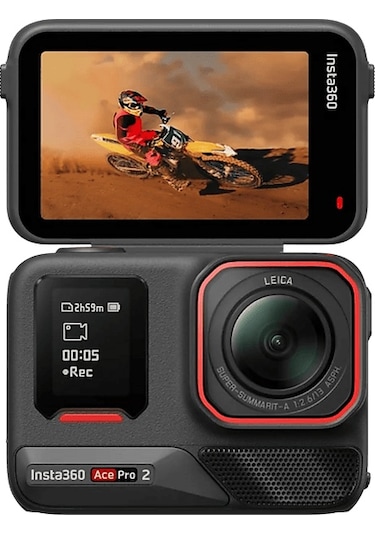 Insta360 Ace Pro 2 Motosiklet Kiti Aksiyon Kamerası Siyah