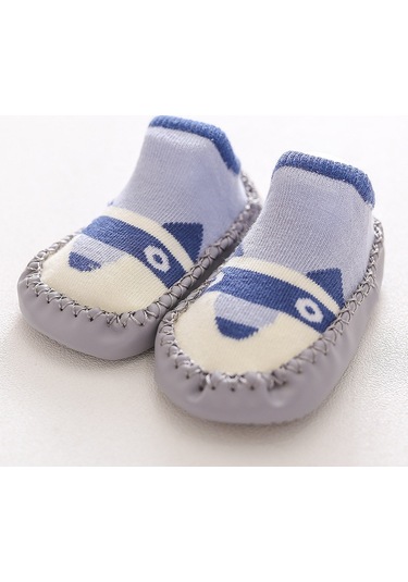 Uıowoo Bebek Yer Çorapları-kaymaz Yumuşak Tabanlı, 0 Pamuk, Sevimli Hayat Desenli - İlk Adım Ve Ev İçim Kullanım İçin Pd004-gri Köpek Yavrusu