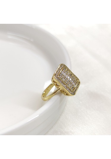 Xupıng 18 Mm Büyük Baget Yüzük Gold - 12 Beyaz