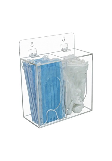 Pazly Tıbbi Lateks Tek Kullanımlık Eldiven Rafı Duvar Montajı Saklama Kutusu Çok Renkli Çok Renkli