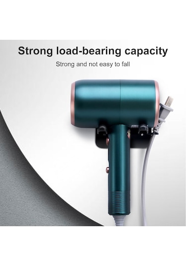 Hfambition Banyo Fön Makinesi Tutucu - Delme Yok Taşınabilir - Otel/ev/butik Evler İçin Beyaz Dolap Beyaz