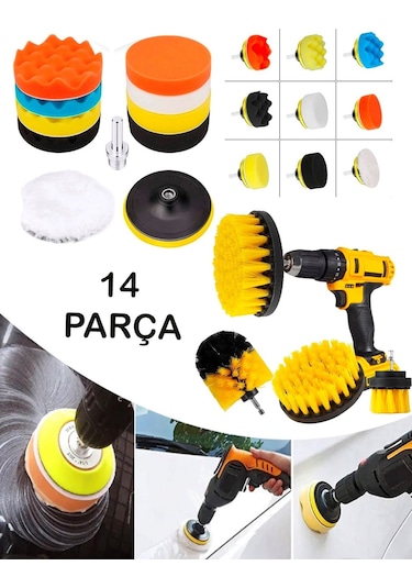 Germany Syle14 Parça Pasta Cila Polisaj Süngeri Seti Matkapa Uyum