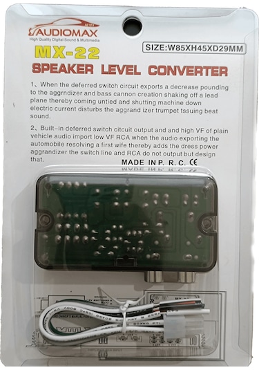 Audiomax Mx-22 Anfi Çevirici 2 Kanal Konvertör Çıkış Dönüştürücü