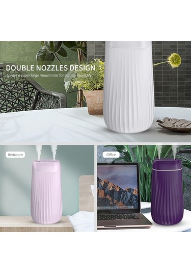 Novahub 1l Usb Beyaz 2 Püskürtmeli Sessiz Nemlendirici - Led Gece Lambası, Otomatik Kapanma