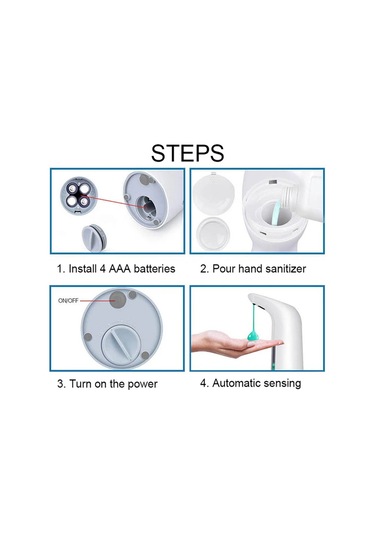 Hangfox Siyah Akıllı Entegre Hareket Sensörlü Otomatik Sabun Dağıtıcı - 200ml Kapasite, 5cm Algılama Aralığı, Enfeksiyon Koruma Çok Renkli