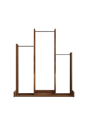 Decormet Salvitor 3lü Elbise Askısı Ceviz Çok Renkli