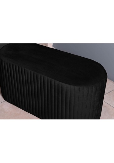 Velluto Lungo Puf-siyah 90 Cm Kapitoneli Uzun&oval Puf&bench&koltuk&pofuduk Makyaj Puff