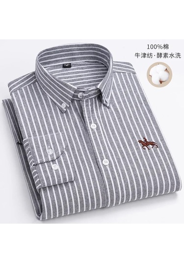 Dval2024 Erkek Pamuklu Çiçek Desenli Uzun Kollu Gömlek - Rahat At İşlemeli Modelleryellow Yellow