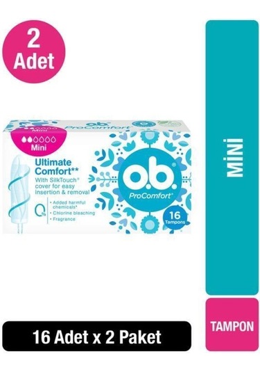 O.B Tampon Mini 16'lı x2