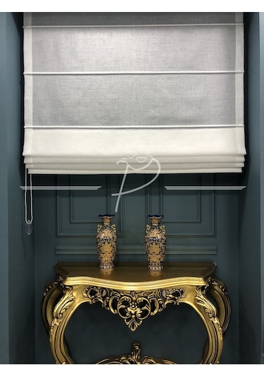 Katlamalı Keten Tül Perde 1. Kalite Foldet Keten Kumaş Mekanizmalı Tül