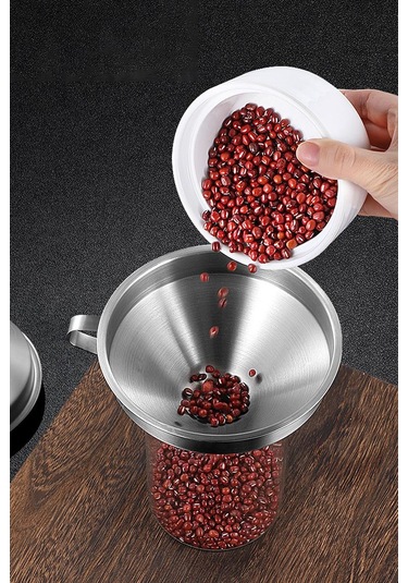 304 Çelik 14,5 Cm Yağ Meşrubat Şarap Meyve Suyu Hunisi Cin708