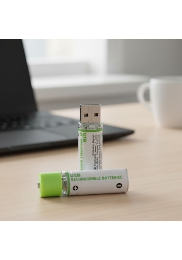 Mercansa Buffer Usb Şarjlı 1450mah Aa 1.2v Lityum Kalem Pil - 2 Li Set, Tekrar Şarj Edilebilir Uzun Ömürlü Dönüştürülebilir Batarya