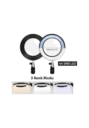 Exeo Masa Üstü Ayarlanabilir Led Işık 5X Mercekli Büyüteç Lamba