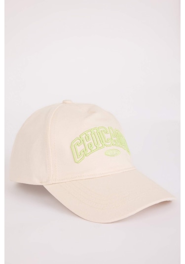 DeFacto Kız Çocuk Nakışlı Pamuklu Cap Şapka D8432A825SMBG286