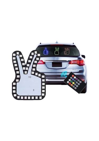 Sones Araba İnteraktif Parmak Işığı Çok Fonksiyonlu Uyarı Anti-arka Çarpışma Işığı Tamam