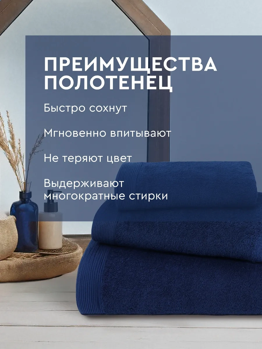 Vasilisa Havlu Banyo Havlusu 3 Parçalı Set 368791125 Mavi