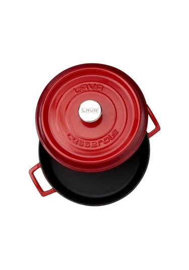 Lava Trendy Döküm Yayvan Sığ 28 CM Tencere Kırmızı