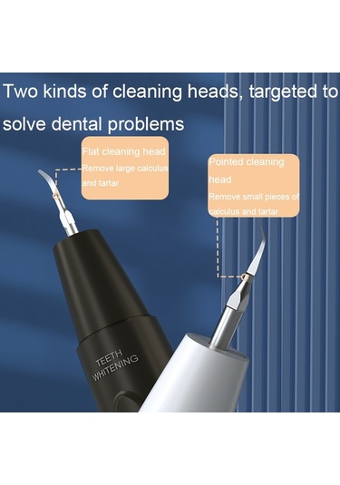 Ultrasonik Elektrikli Ölçekleyici Ev Diş Temizleyici Taşınabilir Ölçekleme Aleti Siyah