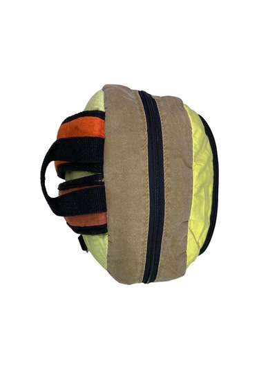 Kaliteli Vintage Disayn Sırt Gezi Çantası New Patchwork 5017 Gri - Sarı