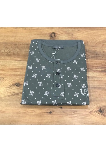 Pijadore Erkek Gri Pamuklu Uzun Kollu Pamuklu Pijama Takımı 1757 Gri