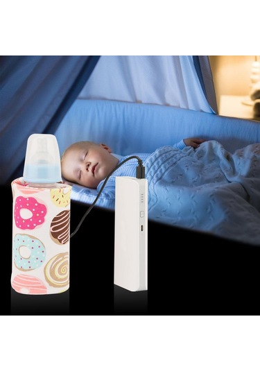 Bestgo Usb Biberon Isıtıcı Taşınabilir Süt Seyahat Isıtıcı Saklama Kapağı Yalıtım Termostatı