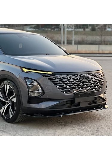 Chery Omoda 5 Parlak Siyah Boyalı Ön Lip Plastik