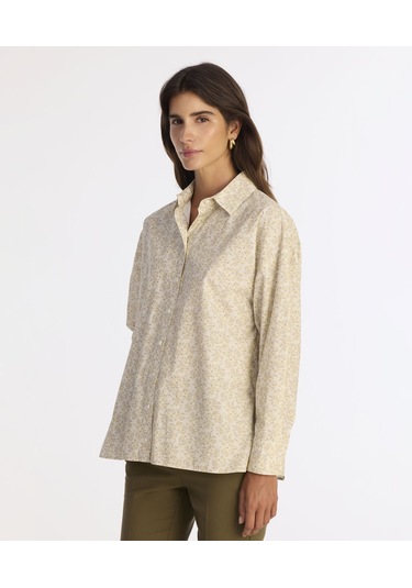 Yargıcı Boyfriend Gömlek Yaka Uzun Kol Gömlek 25kkgm6005x 017 Bej