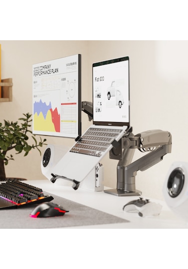 Nb F160- Fp2 Çift Kol 17-27 " Monitör Tutucu Ve Laptop Standı