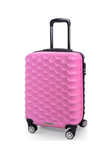 Polo&sky Petek Model Pembe Renk Kabin Boy Valiz Bavul Pembe