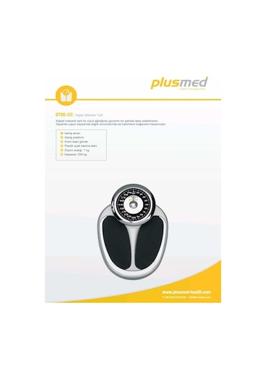 Plusmed DT05-CC Mekanik Banyo Baskülü