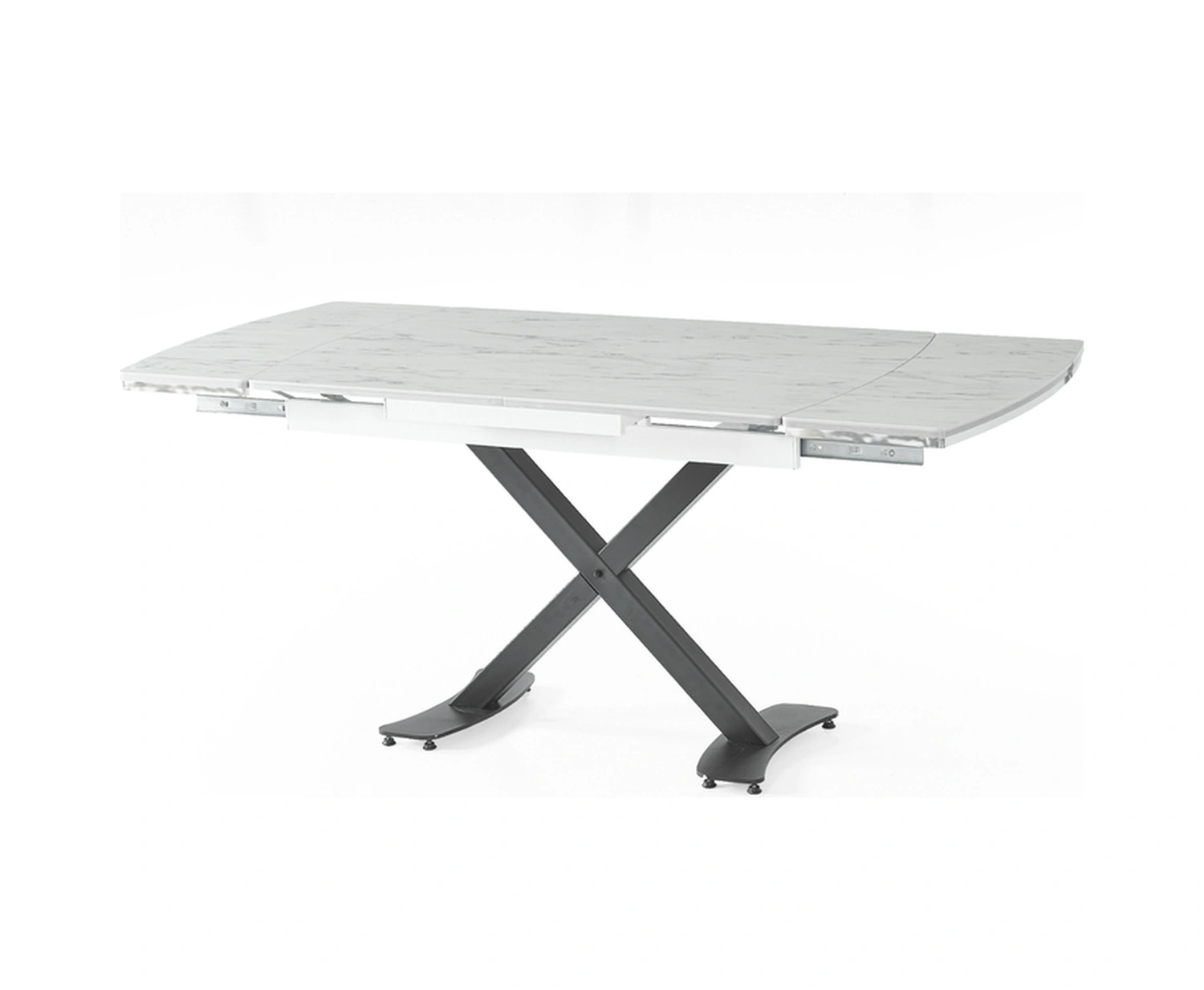 Dengema Diamond Açılır Masa Takımı Beyaz Mermer Siyah Metal Ayak, 4 Sandalyeli, 80x120/180 Cm Beyaz Mermer - Siyah Ayak Dengema Diamond Açılır Masa Takımı Beyaz Mermer Siyah Metal Ayak, 4 Sandalyeli, 80x120/180 Cm Beyaz Mermer - Siyah Ayak