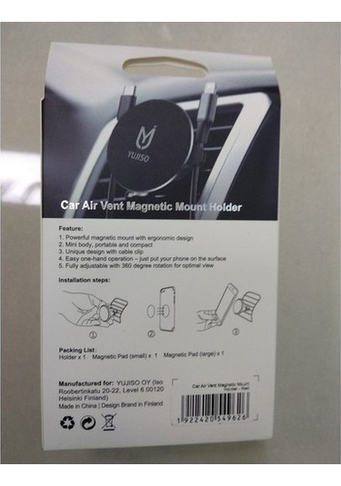 Joyhub Otomotiv Manyetik Hava Çıkış Mıknatısı Manyetik Araba Ulus Araç Telefonu Tutucu Siyah Yok Havalandırma 59y5ur