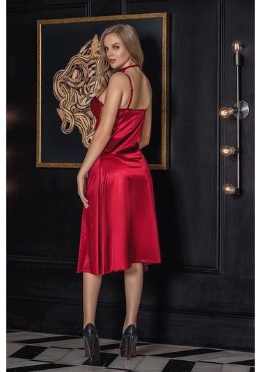 Straplez Gecelik Elbise Bordo Mgp31642 Bordo