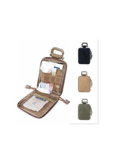 Maiyame Molle Uyumlu 1000d Nilon Acil Tıbbi Eşya Ve Edc Gereçleri Organize Edici Çanta - Çamur Rengi Çok Renkli