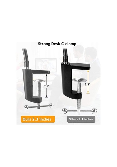Fosenze Web Kamerası Ayaklığı, Brio 4k/c925e/c922x/c922/c930e/c930/c920 Uyumlu, 360 Derece Ayar, 5.2 Cm Maksimum Kalınlıkta Masa Tutucu, 40 Cm Uzunluk, 0.5 Kg Yük Kapasitesi