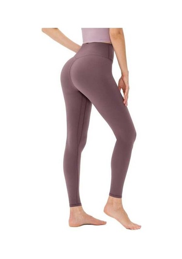 Fortunelane Kadınlar İçin Yüksek Bel Gergin Quick-dry Yoga Taytları, Hızlı Cüzdanlı, Spor Ve Koşu İçin Mor Mor